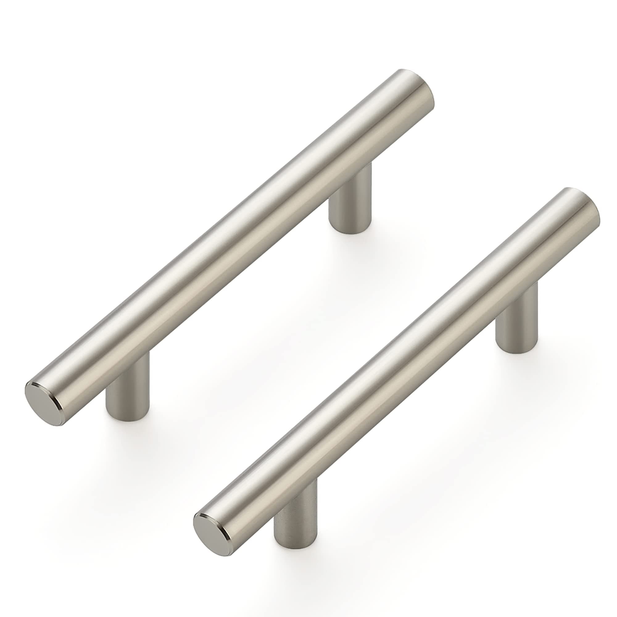 10 Pack 5'' Cabinet Pulls Brushed Nickel Stainless Steel Kitchen Drawer Pulls Cabinet Handles 3" Hole Center