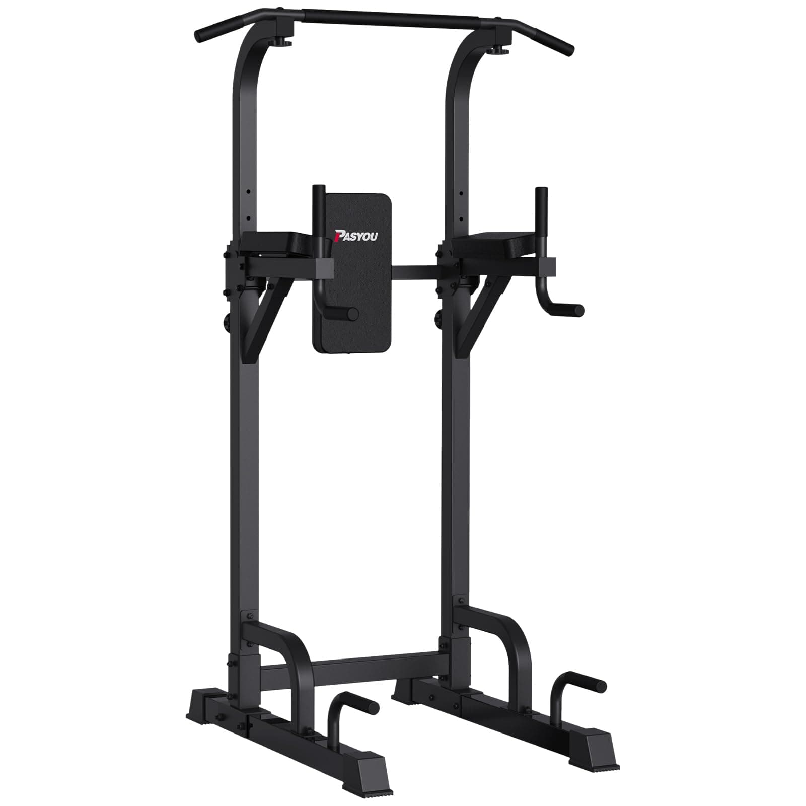 PASYOU Power Tower Pull Up Bar Stand 9 Levels Adjust Workout Dip Station for Home Gym Strength Training Equipment