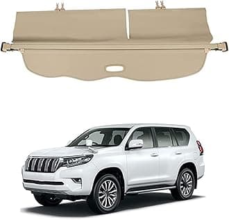 Car Rear Trunk Parcel Shelf,For Toyota Land Cruiser Prado Fj150 Lc150 150 2010-2019, Retractable Rear Trunk Decoration Accessories,A-Beige1