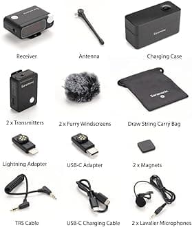 Saramonic Ultra 03 2ch Wireless Microphone System with Built-in Time Code Saramonic Ultra (Black/Lavalier Microphone)