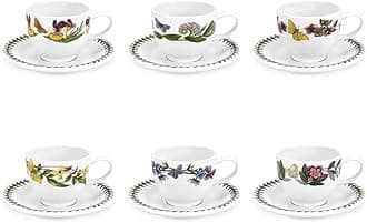 Portmeirion Botanic Garden - Espresso Cup & Saucer - Set of 6
