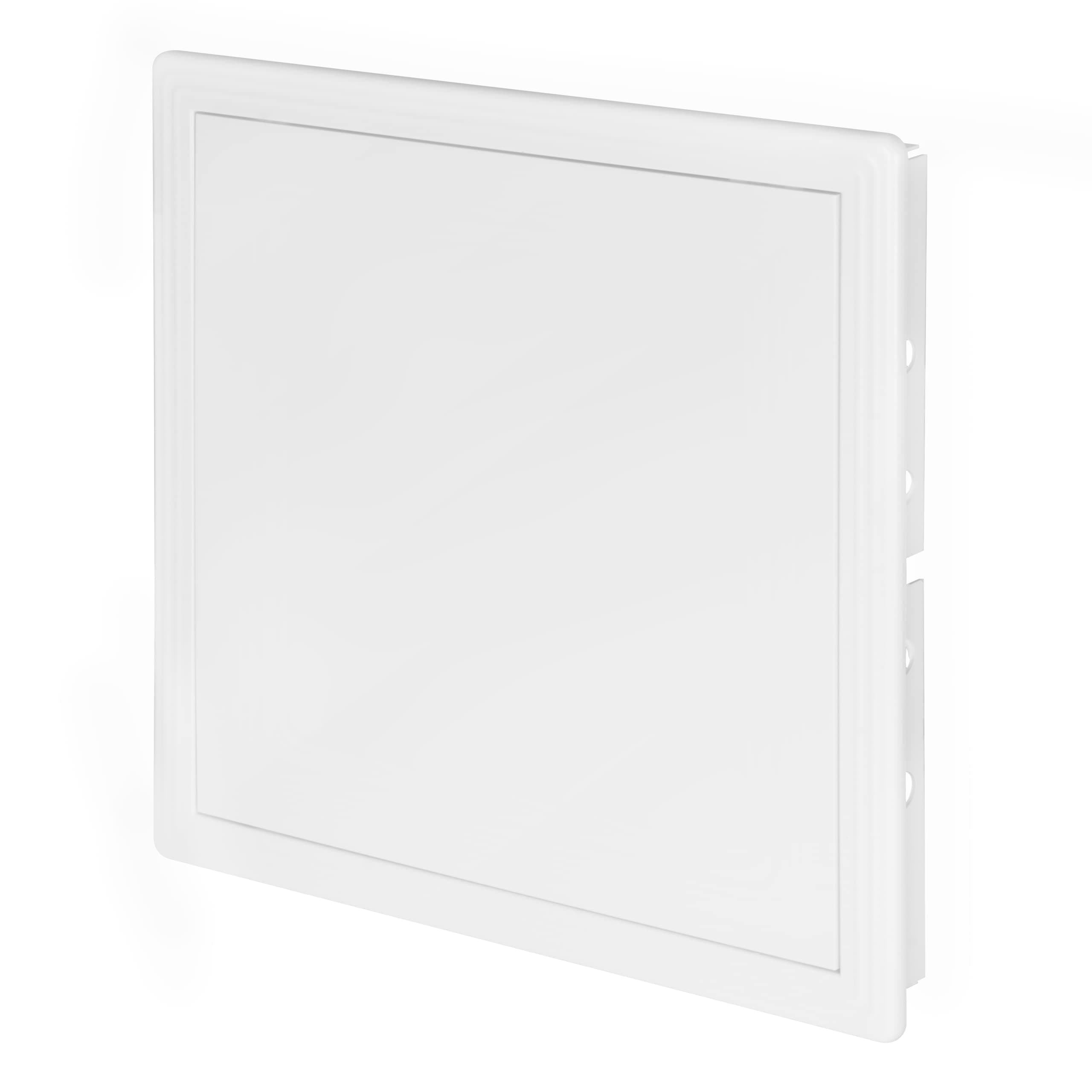 – 300 x 300 mm Plastic Access Panel Door - White Opening Flap Cover Plate - Inspection Hatch - Door Latch - Concealed Hinge - Removable Door - Paintable Smooth Surface (12 x 12 Inches)