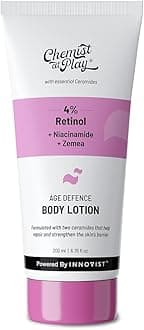 Chemist at Play Anti-Aging Body Lotion with 4% Retinol, Niacinamide & Zemea | Skin Brightening Lotion | Body Lotion for Dry & Oily Skin | Fights Visible Signs Of Aging | Nourshes Skin 7 fl oz.