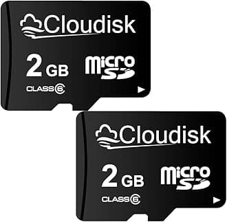 Micro SD Card 2GB Pack of 2 Flash Memory Card Class 6 with SD Adapter MicroSD TF Card (2 GB)