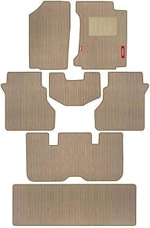 Elegant Polypropylene, Vinyl Custom Fit Car Mat Compatible with Kia Carnival 7 Seater - Cord Beige