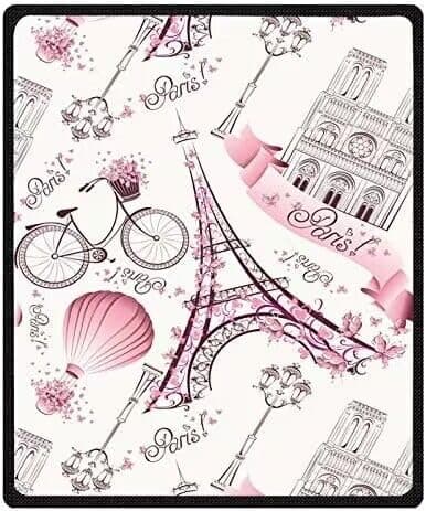 Paris Symbols Seamless Pattern Super Bed/Sofa Soft Throw Blanket 58x80inch (Large)