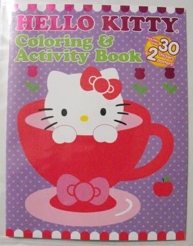 Hello Kitty 24 Pg Coloring & Activity Book With 30 Stickers & 2 Pull-Out Posters. Heat Sealed in Copyrighted Labeled Sleeve. Made in the USA