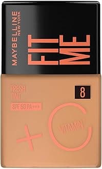 Maybelline New York Fit Me Fresh Liquid Tint With SPF 50 & Vitamin C, Shade 08, Natural Coverage Skin Tint For Daily Use, 30ml