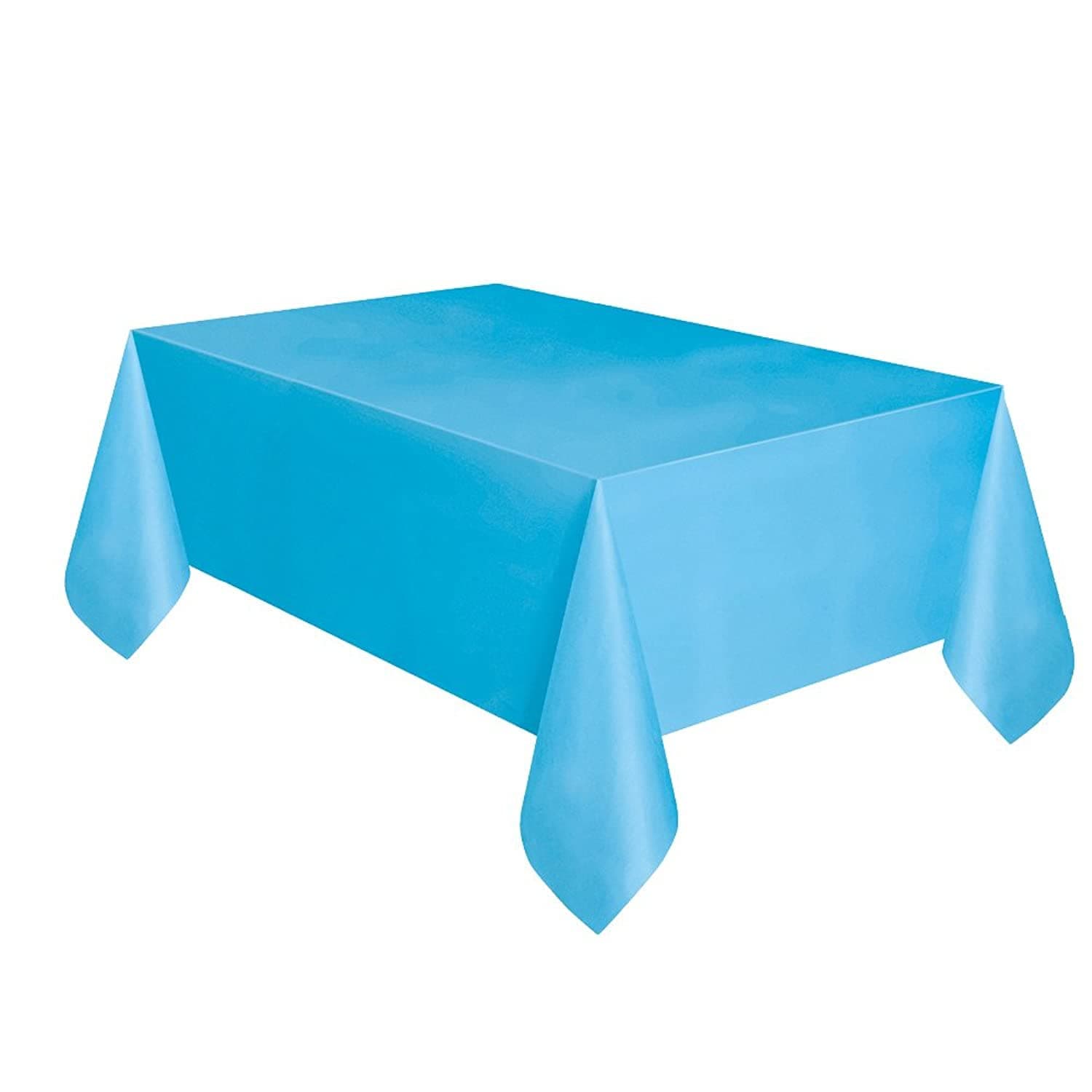 Unique Industries Light Blue Plastic Tablecloth, 108" x 54"