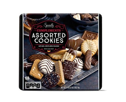 Specially Selected Compliments Assorted Cookies Gift Tin, with Dark Chocolate, Milk Chocolate & White Chocolate 35 Oz (2 LB 3 Oz)