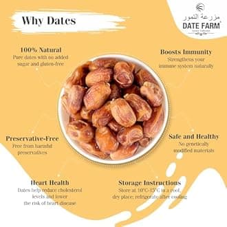 Date Farm Zahidi Luxury Wet Dates | Soft & Juicy | 100% Natural Superfood | Boosts Immunity | No Added Sugar | Gluten-Free | 1000g Healthy Pack