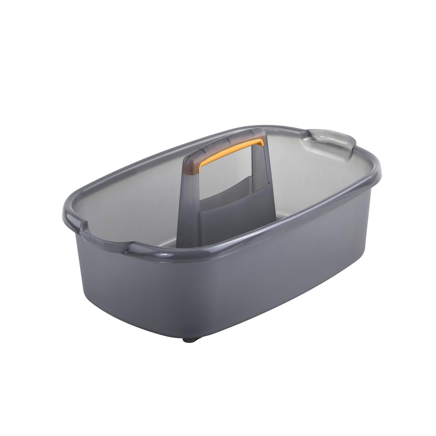 Casabella 62441 Rectangular Storage Caddy, Graphite , 4 gallons, Gray and Orange