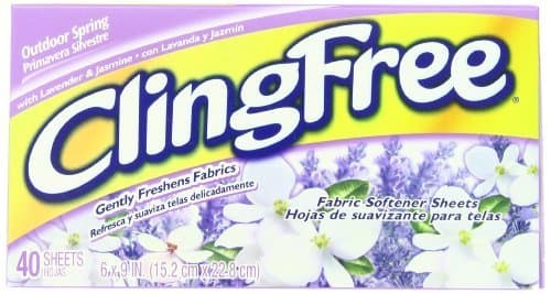 ClingFree Fabric Softener Sheets, Outdoor Spring, 40-Count Boxes (Pack of 6) by Cling Free