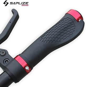 SAPLIZE Bike Handlebar Grips, Multi Colors/Design Optional, Ergonomic Design, Aluminum Double Lock-on, Mountain Bike Grips, MTB BMX Downhill Foldable Urban Bicycles Grips, Scooter Grips