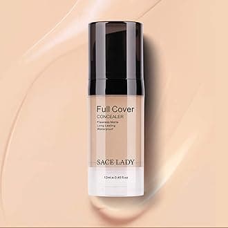 SACE LADY Full Coverage Concealer with Pore Primer Sponge Make-Up Kit, Waterproof Flawless Natural Liquid Foundation Corrector Makeup Set for Women Eye Dark Circles Spot Acne Scar Cover (12ml)