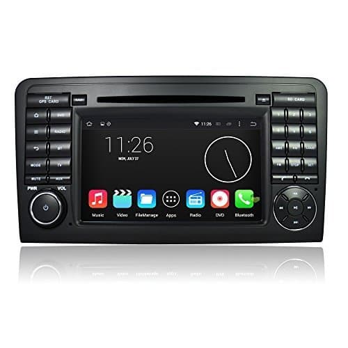 Beiinle 9002-4H Car 2 Din Pure Android Quad Core 1024600 16G for Benz ML W164(05-12) ML300/ML350/ML450/ML500 /GL X164 (05-12) GL320/GL350/GL420/GL450G/L500