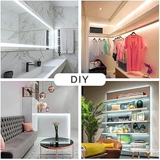 DAYBETTER White LED Strip Light, 20 ft Dimmable Bright Rope Lighting, 6500K 24V Strips, 360 LEDs 2835 Tape Lights for Bedroom, Kitchen, Mirror, Home Decoration(1 Roll)