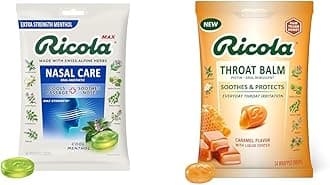 Max Cool Menthol Nasal Care Drops Large Bag & Caramel Throat Balm Drops | 34 Count Each