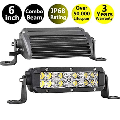 LED Light Bar, Moso LED 2 pcs 6 inch LED Pods OSRAM Work Light Spot Flood Combo Light Fog Light Driving Light Offroad Light Bar for Truck ATV UTV SUV Marine Boat Tractor