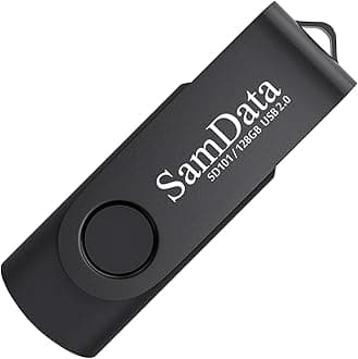 128GB USB Flash Drives 2 Pack 128GB Thumb Drives Memory Stick Jump Drive with LED Light for Storage and Backup (2 Pack Black)