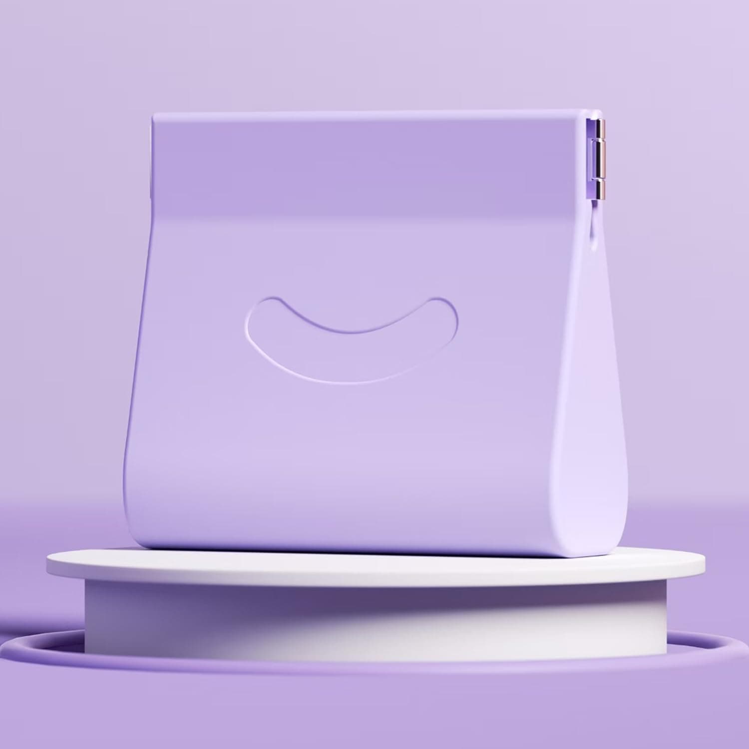 Silicone Retainer Case, Soft Cute Retainer Bag, Aligner Case with Vent Holes, Compatible with Invisalign, Mouth Guard Case, Purple