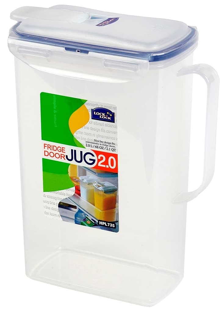 Rectangular Fridge Door Jug 2ltr (190 x 100 x 234mm)