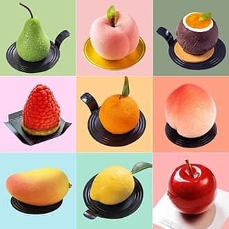 3D Apple Silicone Baking Mold, 8-Cavity Non-Stick Reusable Mold, Reusable Non-Stick Easy Release, for Mousse, Chocolate, French Desserts, Pastry & Cakes