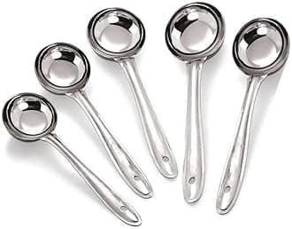Kanshita's RasoiwareStainless Steel Ladle/Karchi/Serving and Cooking Spoon Set of 5