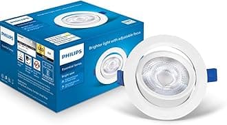 Philips polycarbonate 6 Watt White LED Ceiling COB Round Spot Light with Adjustable Tilt|Cut out: 73mm|Warm White, Pack of 1 (Bright Spot)