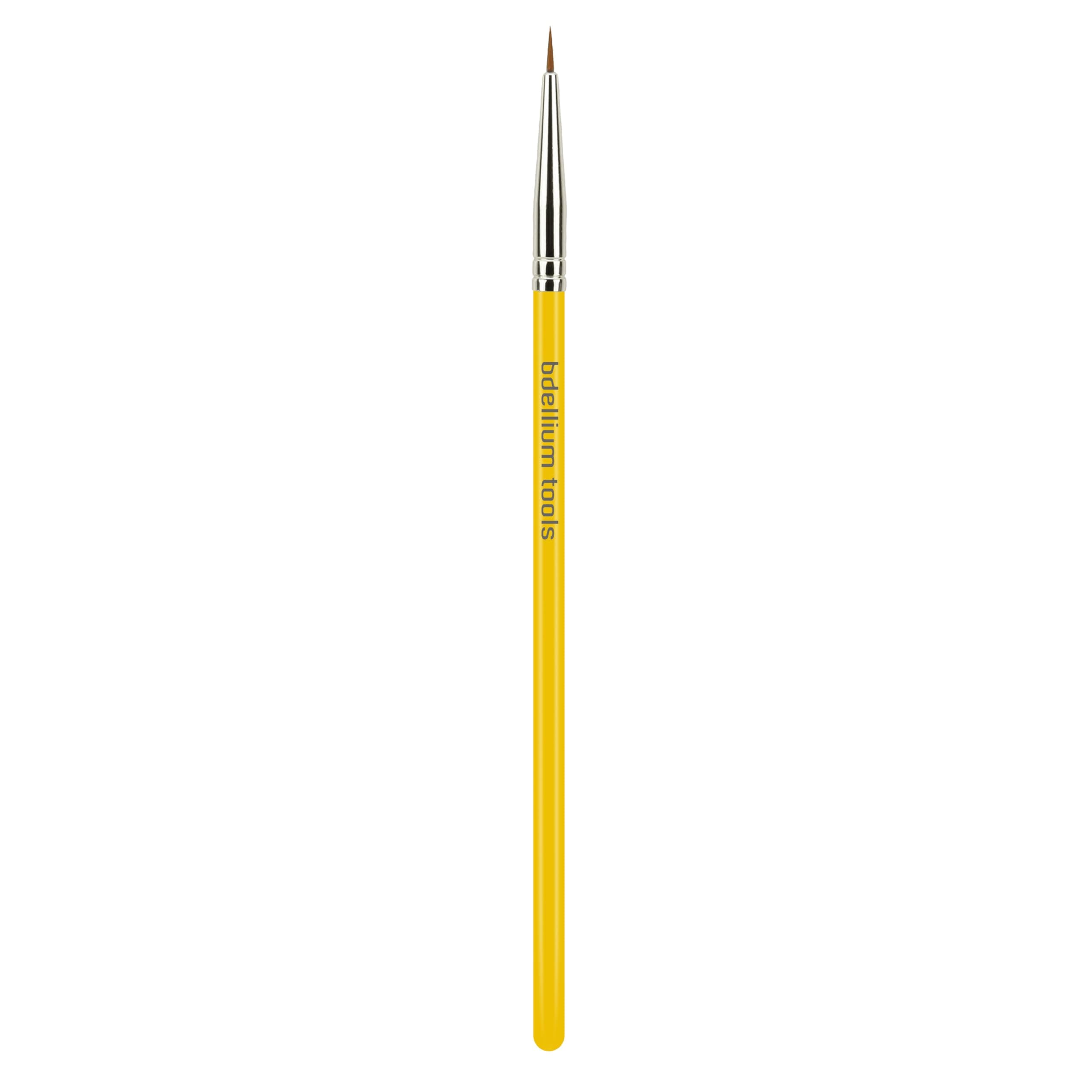 Bdellium Tools Professional Makeup Brush - Studio Series 706 Fine Point Eyeliner - With Soft Synthetic Fibers, For Ultra-Fine Detail and Lining (Yellow, 1pc)