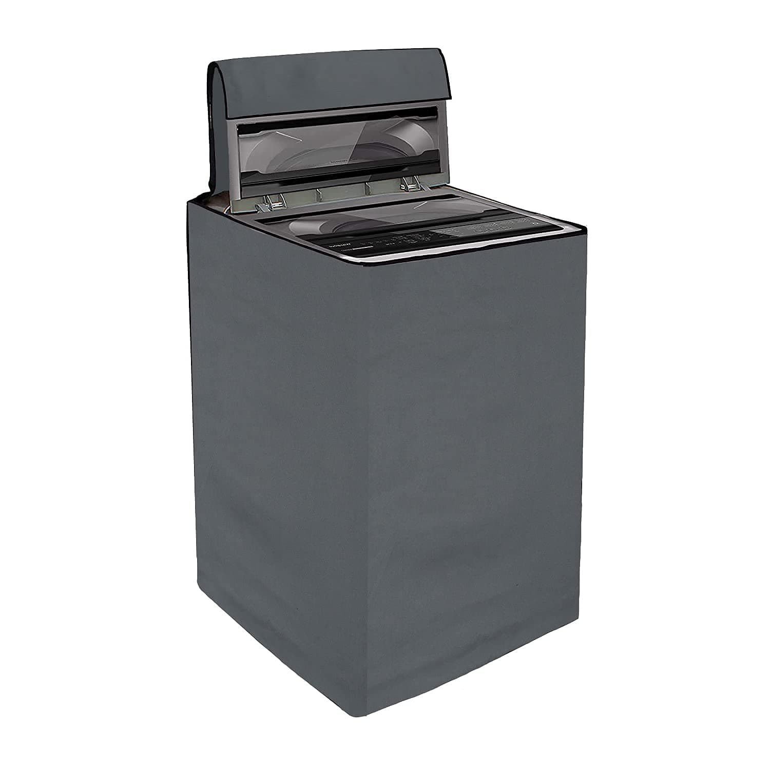 Waterproof & Dust-Proof Top Loading Fully Automatic Washing Machine Cover for 6 kg, 6.5 kg, 7kg & 7.5 kg -(Grey ), Polyester