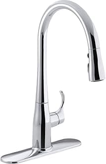 K-596-CP Simplice Single-Hole Pull-Down Kitchen Faucet, Polished Chrome
