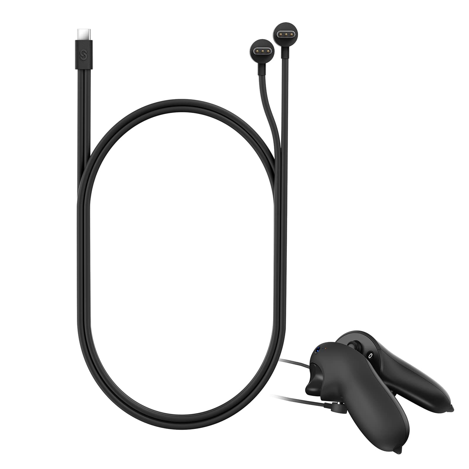 2-in-1 Charging Cable for Meta Quest Pro Controllers Durable Safe for Simultaneous Charging Meta Quest Pro Accessories Compatible with Various Protective Cases