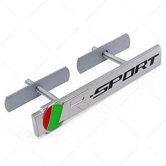 3D Metal R SPORT Logo Front Grill Emblem Badge Decals Compatible with R-Sport XJ XE XF F-TYPE F-PACE E-TYPE Car Styling Accessories Easy to install, just peel and stick it off.(Chrome)