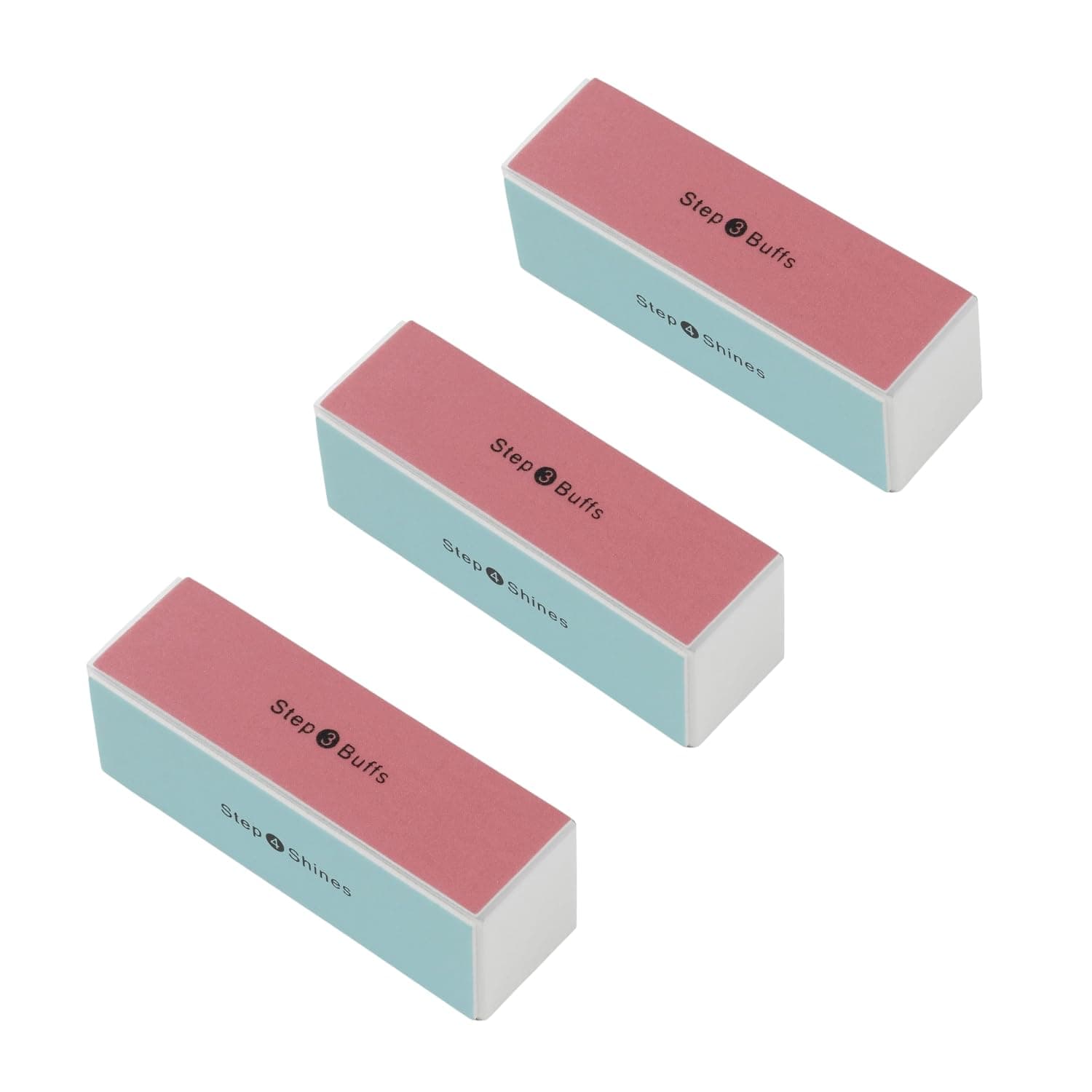 3 Pack 4 Way Buffing Block For Nails, Removes Ridges And Creates An Instant High Gloss Shine, Easy To Use Manicure Tool For Shaping, Smoothing and Polishing Nails