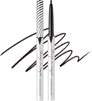 Clio Sharp So Simple 2mm Pencil Eyeliner - Soft Touch, Long Lasting, Smudge Free, Waterproof - 001 Black
