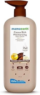 Mamaearth Cocoa Rich Moisturizing Body Lotion with Cocoa Butter & VitaminE for Deep 48H Moisturization 400ml For Very Dry Skin | 7in1 Total Care Benefits | 100% Natural Butter | Non-Greasy Smooth Skin