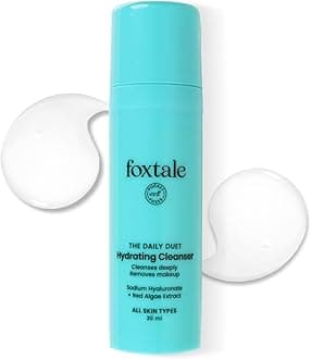 Foxtale Gentle Hydrating Face Wash with Hyaluronic Acid, Vitamin B5 | Deep Pore Cleansing | Dirt Control | Make-up Remover | Cleanser For Men & Women | All Skin Types | 30 ml