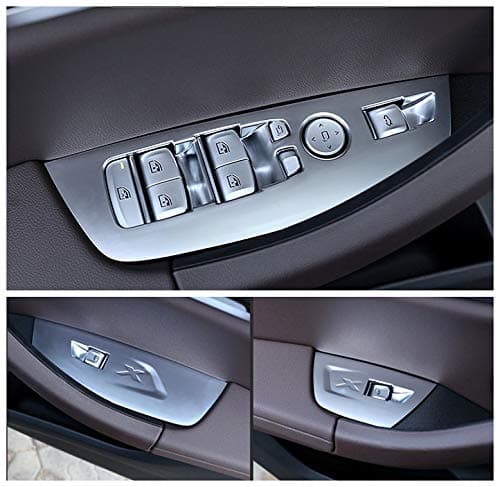 Matt Chrome Door Window Switch Button Panel Cover Frame Trim for BMW X4 G02 X3 G01 2018 2019 LHD Left Hand Drive