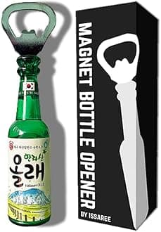 Korean Soju Bottle Opener Figure Beer Bottles Fridge Magnet Cap Catcher BBQ Refrigerator Decor Cool Unique Birthday Gift Collection