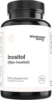 Wholesome Story Myo-Inositol Supplement | Inositol Powder Capsules | Myoinositol | 2000mg Per Serving | 500mg Per Capsule | Male and Female Fertility Supplement | Vitamin B8 | 120 Capsules