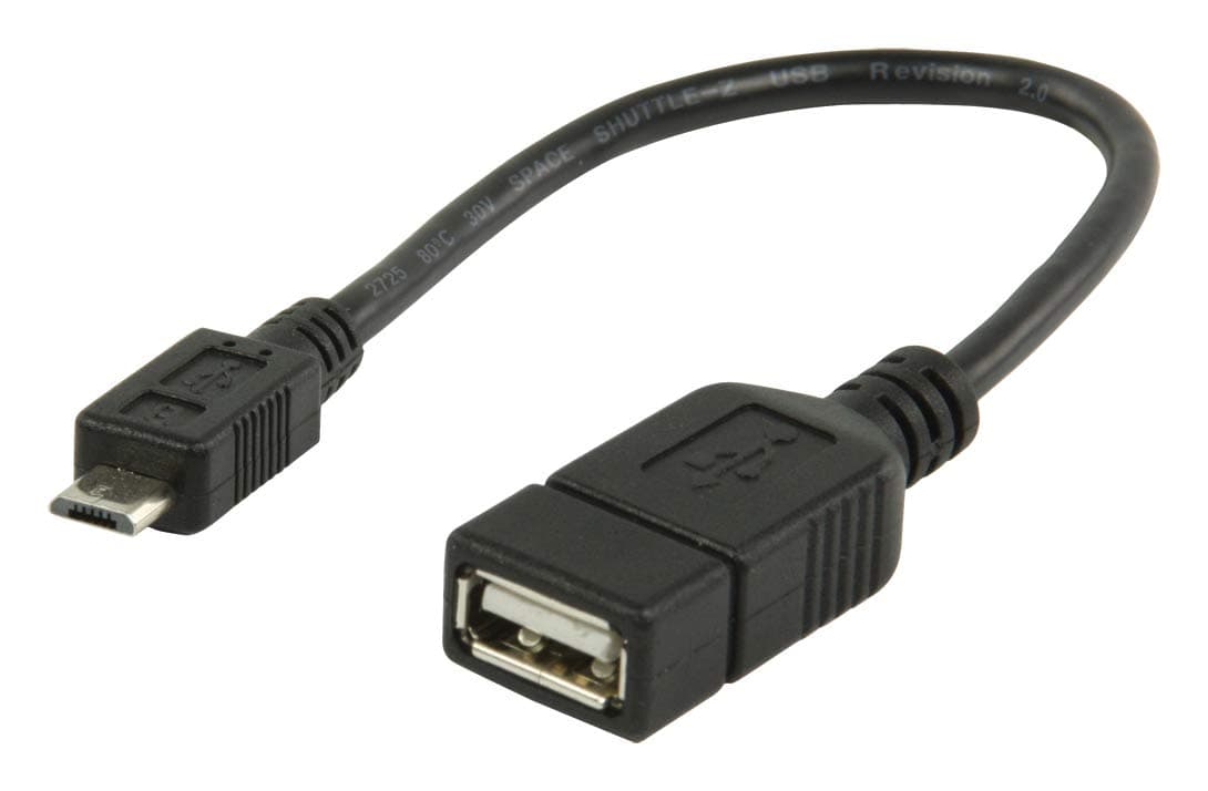 C4A® Micro USB OTG Cable (on the Go) - Connects tablet to Hard Drive/Flash Drive/keyboard/Printers etc