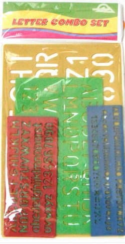 Letters Alphabet Number Stencil Set