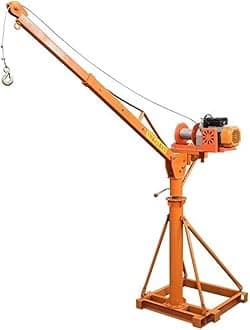 Lifting Cranes For Construction Site Decoration, Small Household Hoists + Bracket for Outdoor Indoor Loading JIYAMI'EN EL (Color : 500kg 30m 220v Telescopic 2fans)