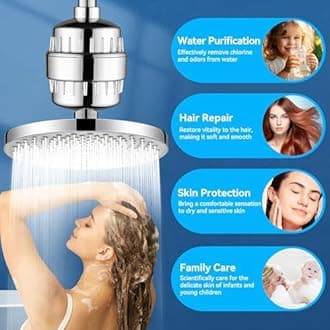 Magichome 32 Stage Shower Filter for Hard Water, Multi-Stage Shower Water Filter to Remove Chlorine and Other impurities，Replaceable Filter Cartridge Included