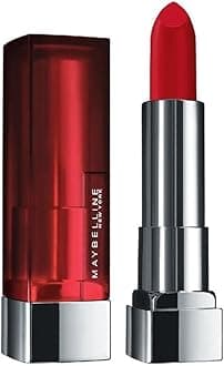 New York Color Sensational Creamy Matte Lipstick, 640 Red Liberation, 3.9g