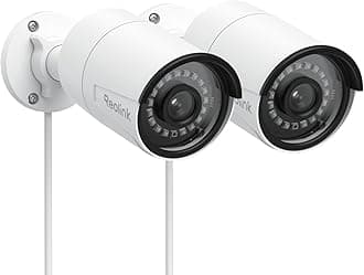 REOLINK 5MP PoE Security Camera, Outdoor Indoor Surveillance for home, Person/Vehicle/Pet Detection, Time-Lapse, 100ft IR Night Vision, Work with Smart Home, support 512GB SD Card, RLC-510A(Pack of 2)