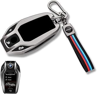 KEYCEPT Metal Alloy Key Cover Compatible for X Series Screen Touch Smart Key with Keychain (Long Keychain).