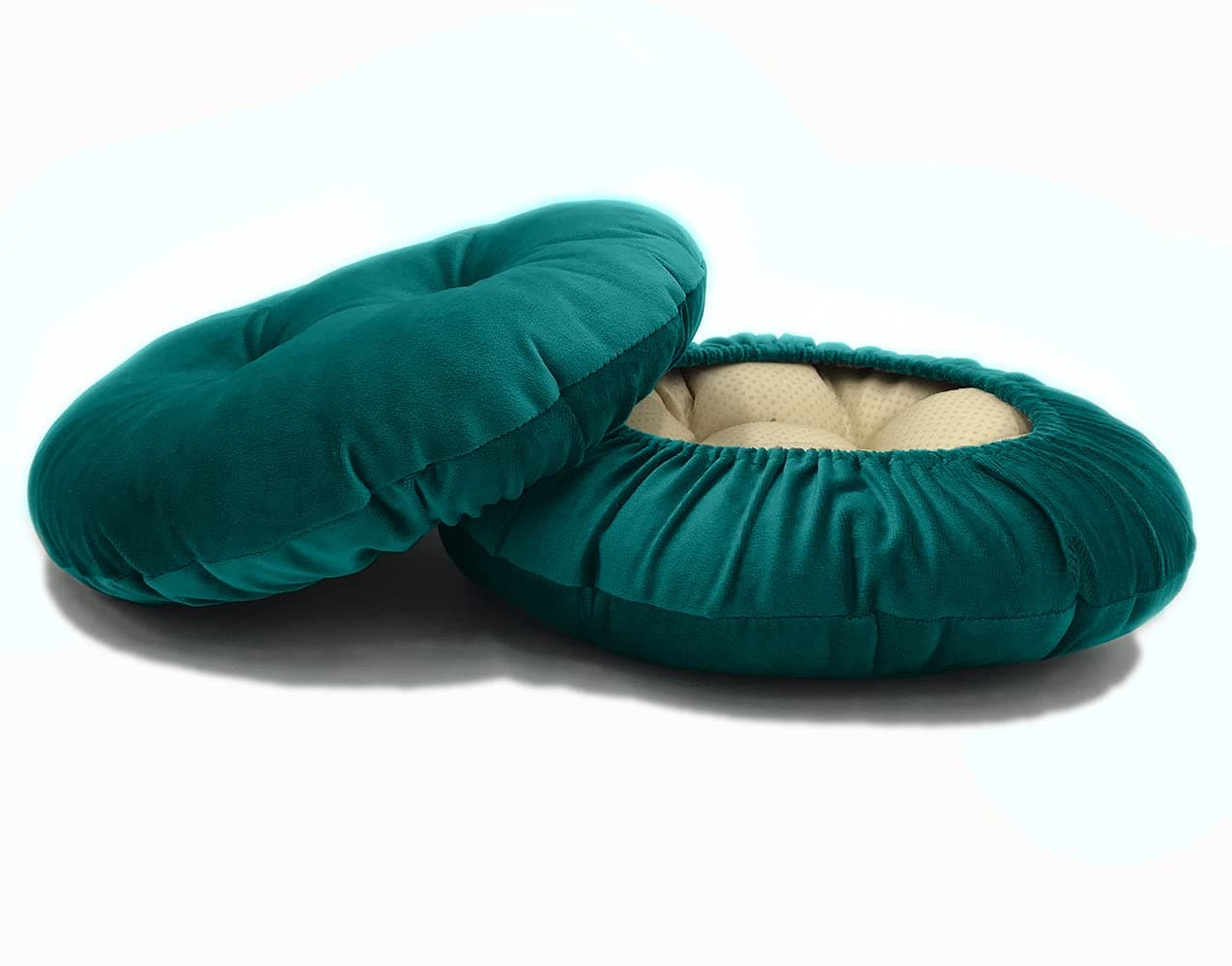 Augld 2 Pack Bar Stool Cushions with Elastic Band Stool Cover 14 Inch Teal