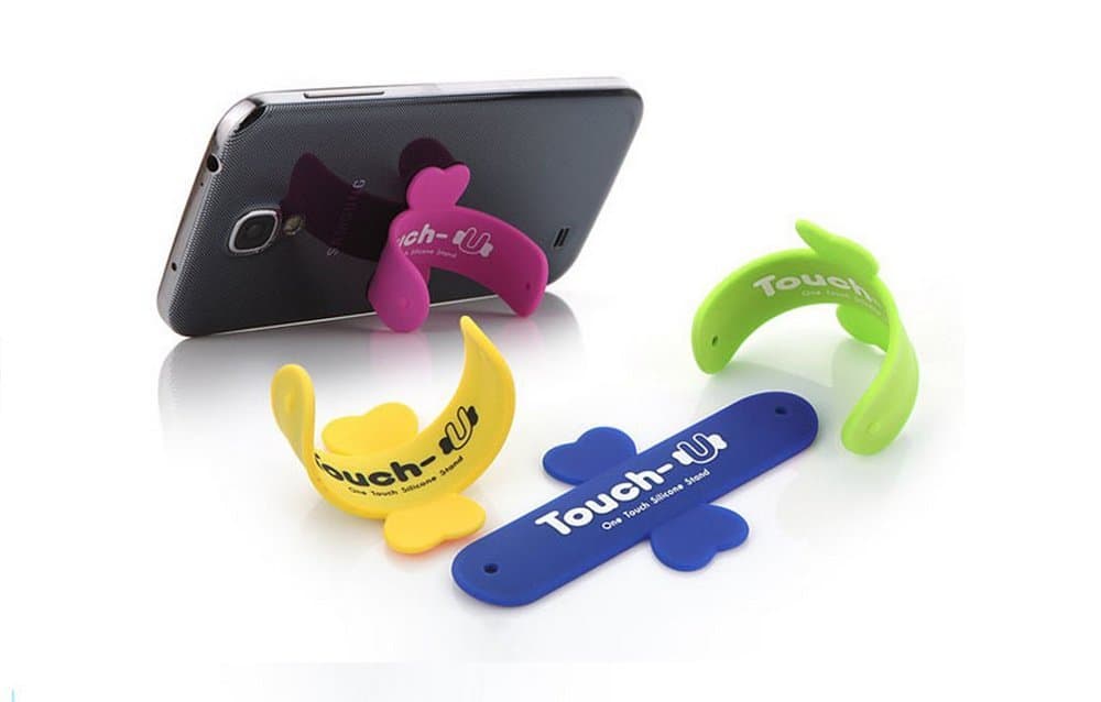 ValuePad Touch-U Silicone Slap Stand Holder Support for iPhone 5, iPhone 4, iPod Touch / Nano, iPad Mini, Samsung Galaxy, Google Nexus, Acer Iconia, Cellphones, Smartphones and 7 Inch Tablets Original OEM Packaging (Gray)